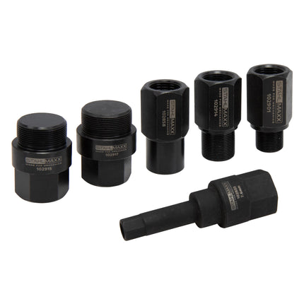 Injektor-Demontage-Werkzeug-Satz mit M18 x 1,5 Anschlussgewinde, u.a. für Alfa, BMW, Fiat, MB, PSA, Renault.